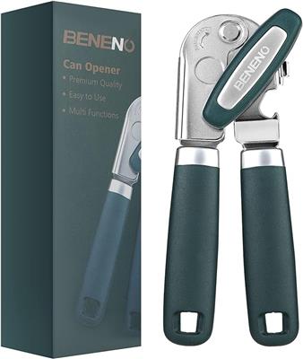Amazon.com: Can Opener Manual with Magnet and Sharp Blade Smooth Edge, Handheld Openers with Big Effort-Saving Knob, Can Opener with Multifunctional B