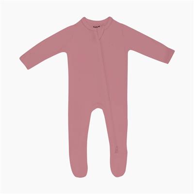 Kyte Baby Zipper Footie - Dusty Rose, 0-3 Months | Babylist Shop