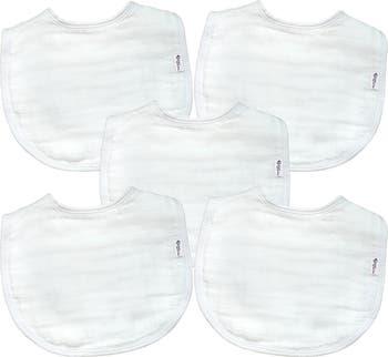 Green Sprouts 5-Pack Organic Cotton Muslin Baby Bibs | Nordstrom