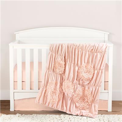 Lush Decor Baby Serena Embellished Soft Baby/Toddler 3 Piece Bedding Set - 50 x 36