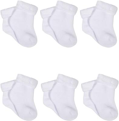 Gerber Baby 6-Pair Sock, White