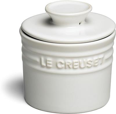 Amazon.com | Le Creuset Stoneware Butter Crock, 6 oz., White: Butter Dishes: Butter Dishes