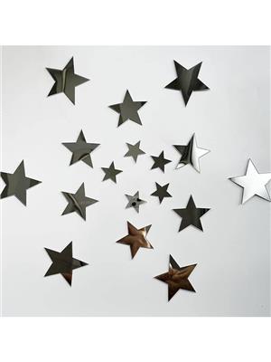 40pcs Acrylic Mirror Wall Stickers With Stars Patterns Adhesive Diy Home Decoration Paper For Baby Kids Bedroom