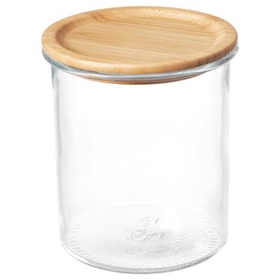 IKEA 365  jar with lid, glass/bamboo, 57 oz - IKEA