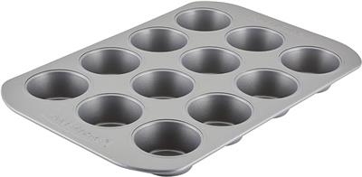 Amazon.com: Farberware Nonstick Bakeware 12-Cup Muffin Tin / Nonstick 12-Cup Cupcake Tin - 12 Cup, Gray