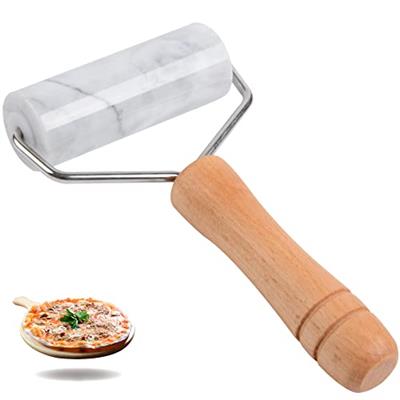 Tianman Small Marble Rolling Pin Pizza Roller, Marble Dough Roller Non-Stick T-Type, For Cake Baking Tortilla Fudge Pizza Cookies and Other Kitchen Ba