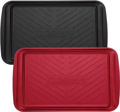 Amazon.com : Cuisinart CPK-200 Grilling Prep and Serve Trays, Black and Red Large 17 x 10. 5 : Home & Kitchen