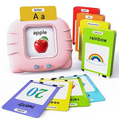 Lapare Audible Educational Toy with Music for Toddlers Age 1 2 3 4 5, 252 Sight Words Flash Cards Kindergarten Toy for Girls to Learn Alphabet Number