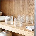 Nude Finese Grid Drinking Glasses (Set of 4) | West Elm