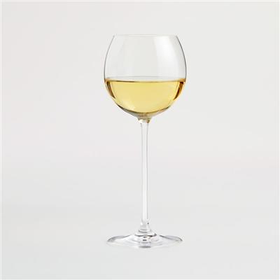 Camille 13-Oz. Long Stem Wine Glass - White   Reviews | Crate & Barrel