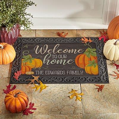 All Pumpkins Welcome Doormat | Personal Creations - 17x27 without holder