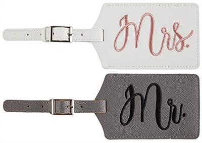 Chelmon Wedding Gifts Mr and Mrs Gifts Luggage Tags Bridal Shower Gifts Honeymoon Vacation Travel Essentials Couples Bridesmaid Bride Gifts for Her