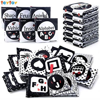 Black and White Baby Book Baby Sensory Toys High Contrast Sensory Books First Book Newborn Toys Early Educational Baby Books 0-6 Months Newborn Baby G