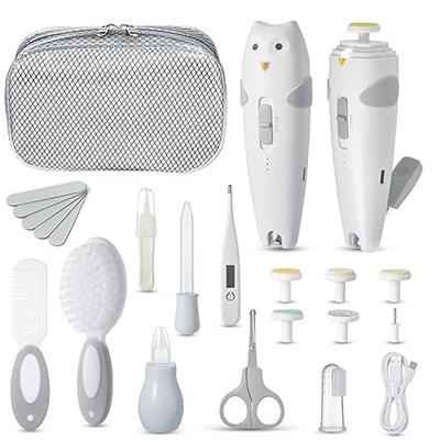 Lictin Baby Healthcare and Grooming Kit, 26 in 1 Rechargeable Baby Nail Trimmer Electric Set,Safe Baby Nail File with Auto Light, Newborn Nursery Heal