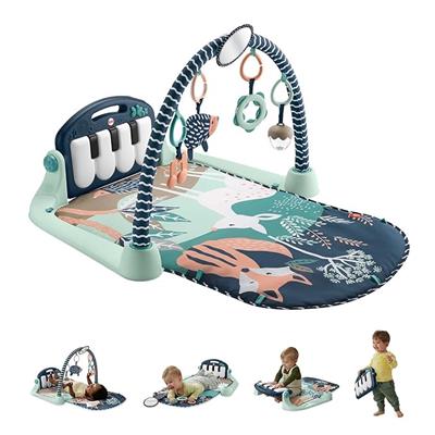 Amazon.com : Fisher-Price Baby Playmat Kick & Play Piano Gym with Musical and Sensory Toys for Newborn to Toddler, Navy Fawn : Toys & Games