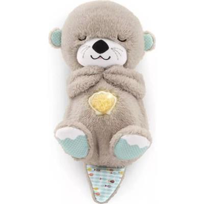 Fisher-Price Sound Machine Soothe n Snuggle Otter Portable Plush Baby Toy with Sensory Details Music Lights & Rhythmic Breathing Motion