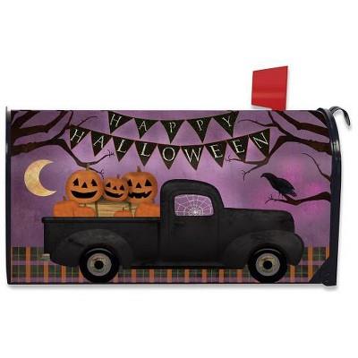 Halloween Truck Magnetic Mailbox Cover Jack Olanterns Standard Briarwood Lane : Target