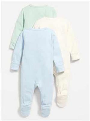 2-Way-Zip Sleep & Play Footed One-Piece 3-Pack for Baby | Old Navy