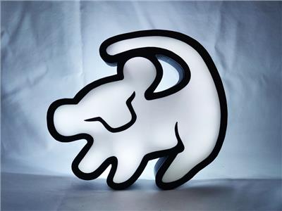 3D Printed Illuminated Lion Cub Sign - Etsy
