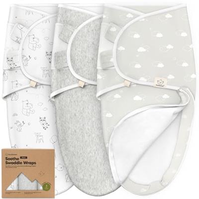 3-Pack Baby Swaddle Sleep Sacks with Zipper - Newborn Swaddle Sack, Baby Swaddles Sleep Sack 0-3 Months, Wearable Blanket Baby,Baby Swaddle Blanket Wr