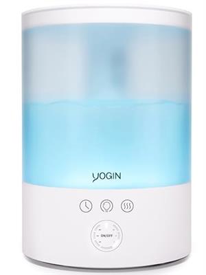 YOGIN Humidifiers for Bedroom Large room,Top fill 2.5L Ultrasonic cool mist Humidifiers for Baby Nursery and Plants,Up to 24 Hours, 24db Quiet,Night L