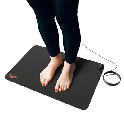 Hooga Grounding Mat for Sleep, Energy, Pain Relief, Inflammation, Balance, Wellness. Earth Connected Therapy. Indoor Grounding at Home, Office, Work.