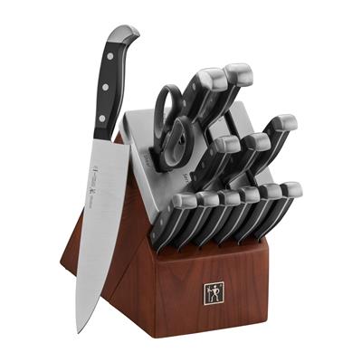 HENCKELS Statement Self-Sharpening Knife Set with Block, Chef Knife, Paring Knife, Bread Knife, Stea