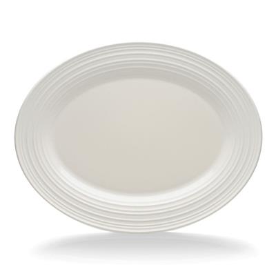 Swirl White Oval Platter