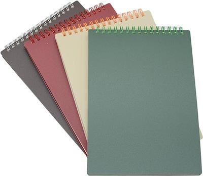 Amazon.com : Yansanido Top Bound Spiral Notebook, 4 Pcs 4 Color A5 Size Thick Plastic Hardcover 7mm College Ruled Paper 80 Sheets (160 Pages) Journal