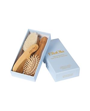 EllaOla Bamboo Brush & Comb Set (3 Pieces) - Baby