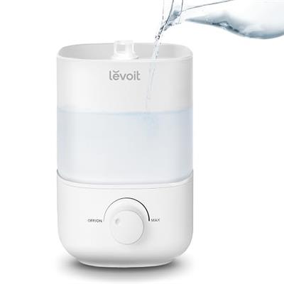 LEVOIT Top Fill Humidifiers for Bedroom, 2.5L Tank for Large Room, Easy to Fill & Clean, 26dB Quiet Cool Mist Air Humidifier for Home Baby Nursery & P