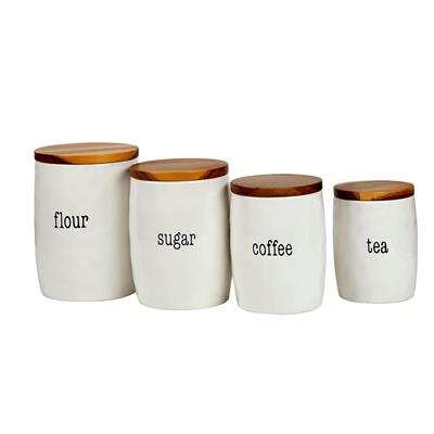 Certified International Its Just Words 4-piece Canister Set with Lids