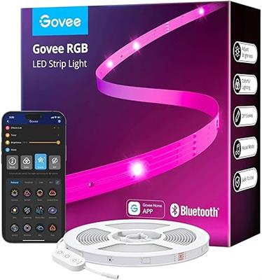 Amazon.com: Govee 100ft LED Strip Lights, Bluetooth RGB Mothers Day LED Lights with App Control, 64 Scenes and Music Sync LED Strip Lighting for Bedr