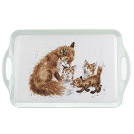 Wrendale Designs The Bedtime Kiss Fox Large Handle Tray X0019519072 | Harts of Stur