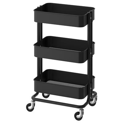 RÅSKOG utility cart, black, 133/4x173/4x303/4 - IKEA