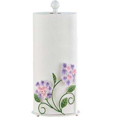 Collections Etc Hand-painted Colorful Hydrangeas Paper Towel Holder 7.5 X 7.5 X 13.5 : Target