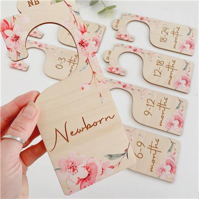 Wooden Baby Wardrobe Dividers, Newborn Girl Gift, Nursery Organisation, Baby Shower, Floral, Clothes Size Closet Dividers, New Parents - Etsy Canada