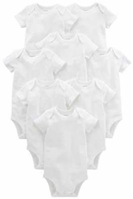 Simple Joys By Carters Unisex Baby 8-pack Short-sleeve Bodysuit, White, Newborn US
