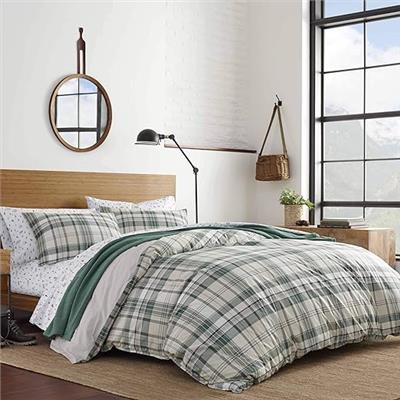 Amazon.com: Eddie Bauer - Queen Comforter Set, Reversible Cotton Bedding with Matching Shams, Plaid Home Decor for All Seasons (Timbers Green, Queen)