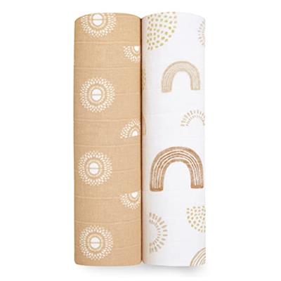 aden + anais Swaddle Blanket, Boutique Muslin Blankets for Girls & Boys, Baby Receiving Swaddles, Ideal Newborn & Infant Swaddling Set, 2 Pack, Keep R