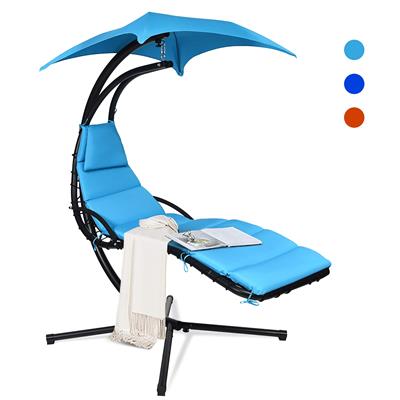 Costway Hanging Swing Chair Hammock Chair w/ Pillow Canopy Stand