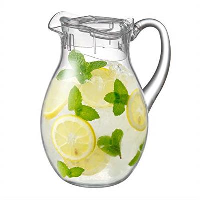 Amazing Abby - Bubbly - Acrylic Pitcher (72 oz), Clear Plastic Water Pitcher with Lid, Fridge Jug, BPA-Free, Shatter-Proof, Great for Iced Tea, Sangri
