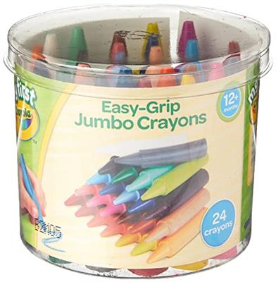 CRAYOLA MyFirst Jumbo Crayons - Assorted Colours (Pack of 24) | Easy-Grip Colouring Crayons Perfect for Toddlers Hands | Ideal for Kids Aged 12+ Month