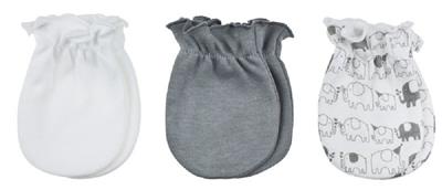 Playette 3 Pack Mitten Elephant Grey | Mittens | Baby Bunting AU