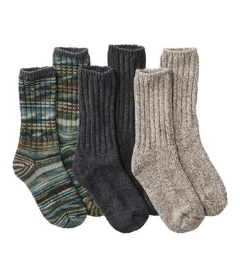 Adults Merino Wool Ragg Socks Gift Set, 3-Pack | Socks at L.L.Bean