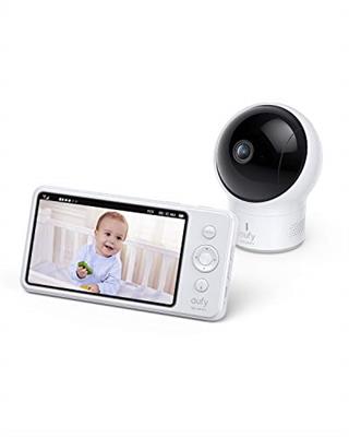 eufy Security, SpaceView Pro Video Baby Monitor with 5 Screen, Two-Way Audio, Security Camera, 720p, Pan & Tilt, Night Vision, Lullaby Player, Wide A