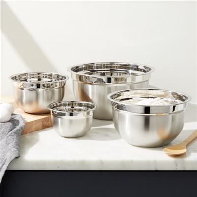 4-Piece Stainless Steel Bowls   Reviews | Crate & Barrel