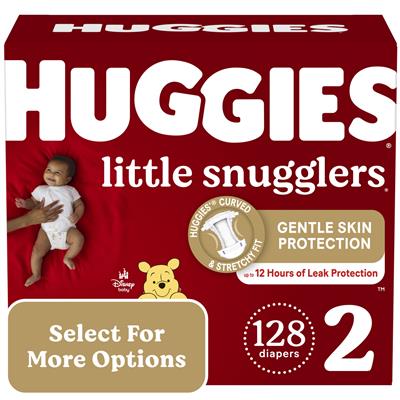 Huggies Little Snugglers Baby Diapers, Size 2 (12-18 lbs), 128 Ct (Select for More Options) - Walmart.com