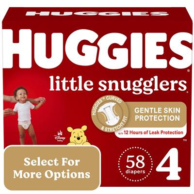 Huggies Little Snugglers Baby Diapers, Size 4 (22-37 lbs), 58 Ct - Walmart.com