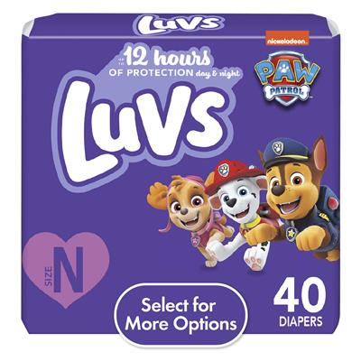 Luvs Diapers Size Newborn, 40 Count (Select for More Options) - Walmart.com